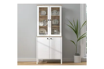 Elvan Bokhylle 83 cm - Natur/Hvit - Oppbevaring - Hylle - Bokhylle