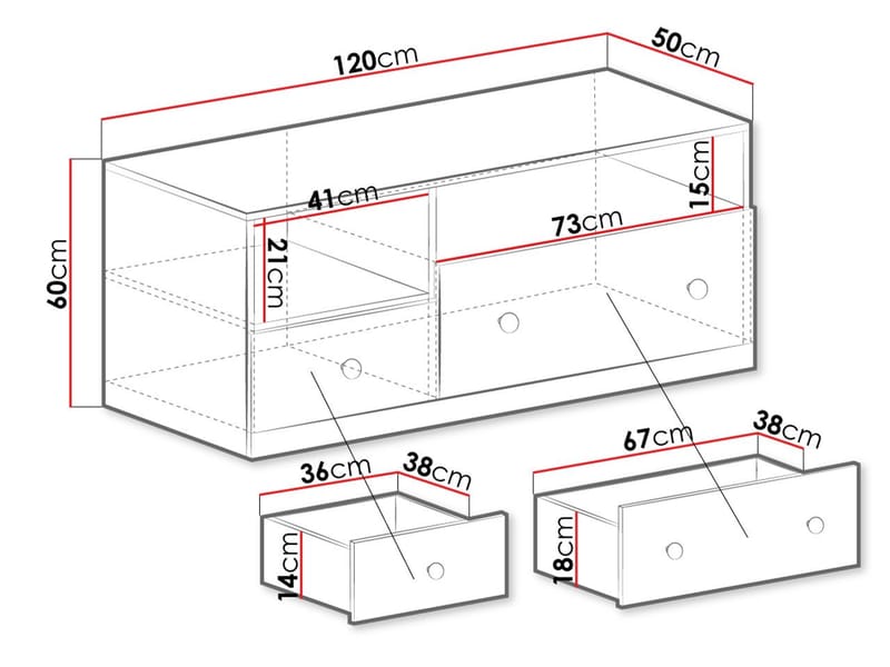 Elvaren TV-benk 120 cm - Møbler - TV- & Mediamøbler - TV benk & mediabenk