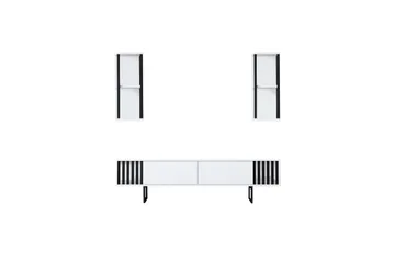 Erdem Tv-benk 180 cm - Hvit/Svart - Møbler - TV- & Mediamøbler - TV benk & mediabenk