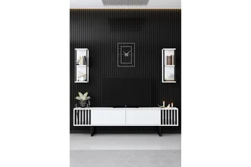 Erdem Tv-benk 180 cm - Hvit/Svart - Møbler - TV- & Mediamøbler - TV benk & mediabenk