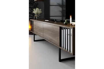 Erdem Tv-benk 180 cm - Valnøtt/Svart - Møbler - TV- & Mediamøbler - TV benk & mediabenk