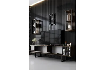 Erdem Tv-benk 180 cm - Valnøtt/Svart - Møbler - TV- & Mediamøbler - TV benk & mediabenk