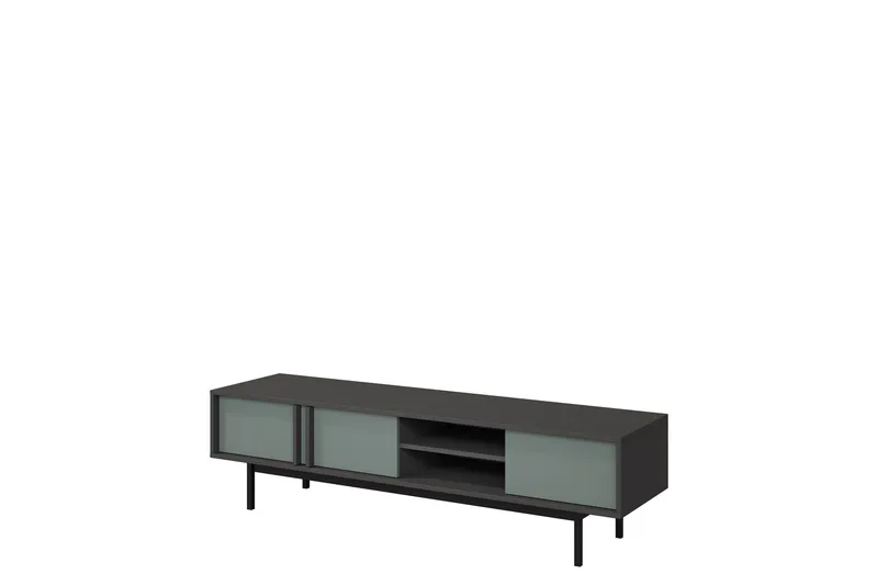 Farshian Tv-Benk 163x43 cm, Grå/Grønn