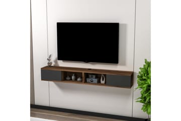 Faval TV-benk 140 cm - Valnøtt/Antrasitt - Møbler - TV- & Mediamøbler - TV benk & mediabenk