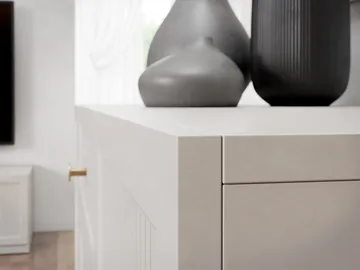 Fayric Gulvstående TV-benk 180 cm med Oppbevaring i Malt Tre - Beige - Møbler - TV- & Mediamøbler - TV benk & mediabenk