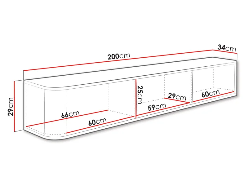 Fjora TV-benk 200 cm - beige - Møbler - TV- & Mediamøbler - TV benk & mediabenk