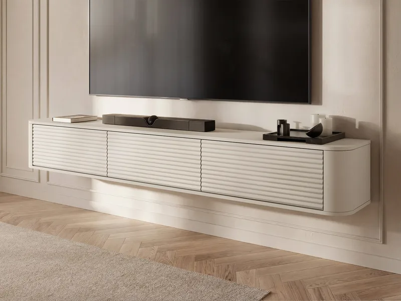 Fjora TV-benk 200 cm - beige - Møbler - TV- & Mediamøbler - TV benk & mediabenk