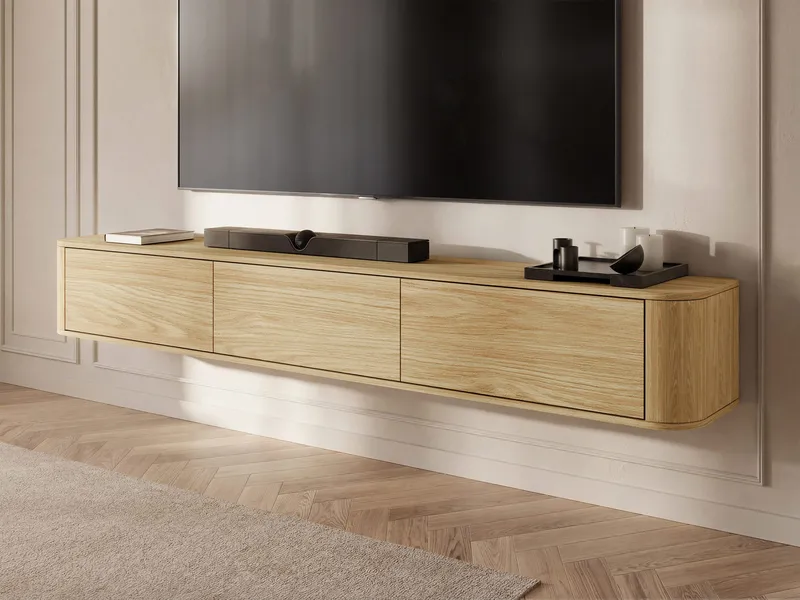 Fjora TV-benk 200 cm - Lysebrun - Møbler - TV- & Mediamøbler - TV benk & mediabenk