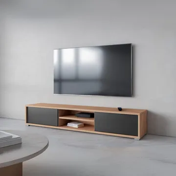 Flytende TV-stativ Frida 2 klaffer opp - Antrasitt - Møbler - TV- & Mediamøbler - TV benk & mediabenk