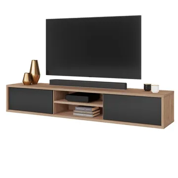 Flytende TV-stativ Frida 2 klaffer opp - Antrasitt - Møbler - TV- & Mediamøbler - TV benk & mediabenk