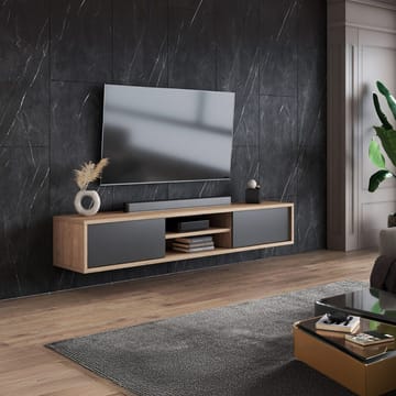 Flytende TV-stativ Frida 2 klaffer opp - Antrasitt - Møbler - TV- & Mediamøbler - TV benk & mediabenk