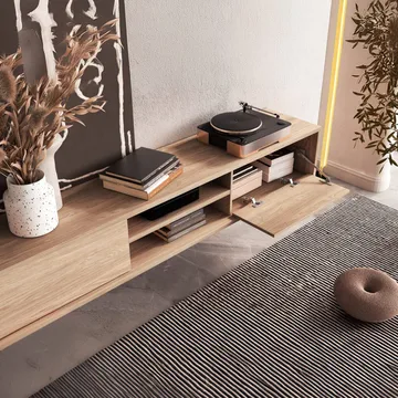 Flytende TV-stativ Frida 2 klaffer opp - Oljet Eik - Møbler - TV- & Mediamøbler - TV benk & mediabenk