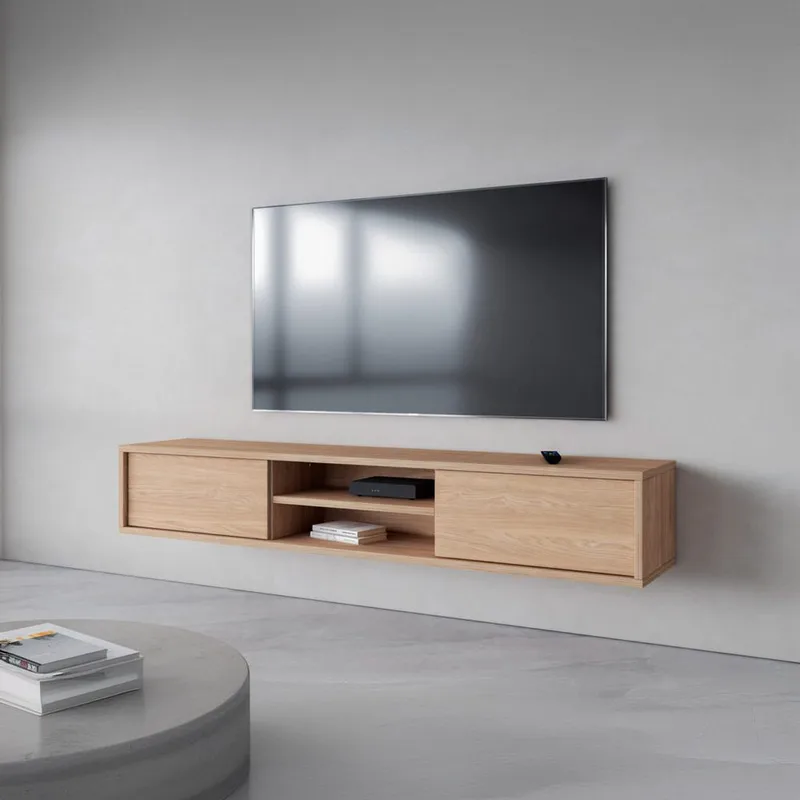 Flytende TV-stativ Frida 2 klaffer opp - Oljet Eik - Møbler - TV- & Mediamøbler - TV benk & mediabenk