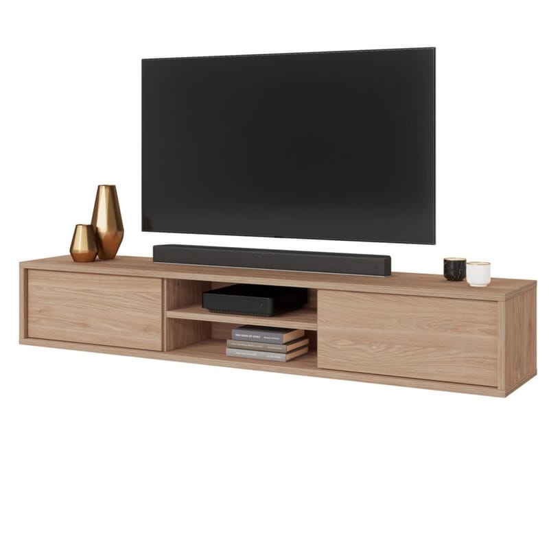 Flytende TV-stativ Frida 2 klaffer opp - Oljet Eik - Møbler - TV- & Mediamøbler - TV benk & mediabenk