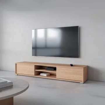 Flytende TV-stativ Frida 2 klaffer opp - Oljet Eik - Møbler - TV- & Mediamøbler - TV benk & mediabenk