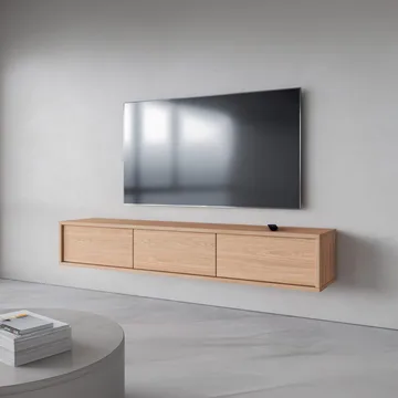 Flytende TV-stativ Frida 3 klaffer opp - Oljet Eik - Møbler - TV- & Mediamøbler - TV benk & mediabenk