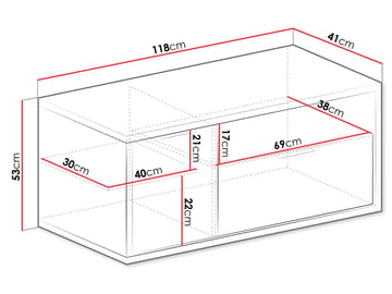 Fonti TV-benk 118 cm i Tre - Brun - Møbler - TV- & Mediamøbler - TV benk & mediabenk