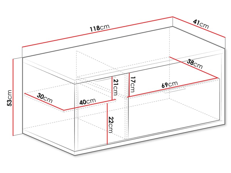 Fonti TV-benk 118 cm i Tre - Brun - Møbler - TV- & Mediamøbler - TV benk & mediabenk