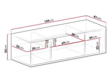 Fonti TV-benk 159 cm i Tre - Brun - Møbler - TV- & Mediamøbler - TV benk & mediabenk