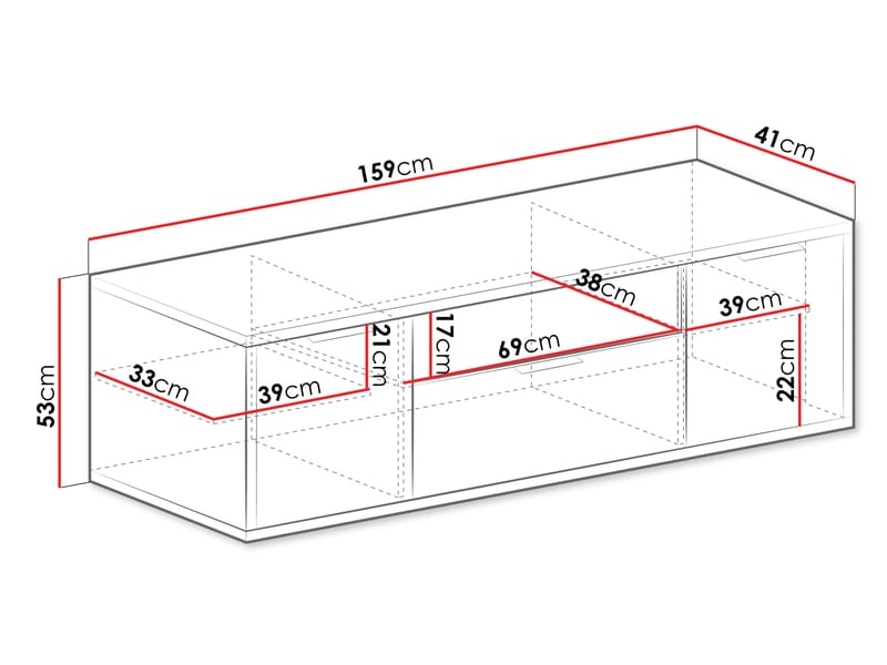 Fonti TV-benk 159 cm i Tre - Brun - Møbler - TV- & Mediamøbler - TV benk & mediabenk