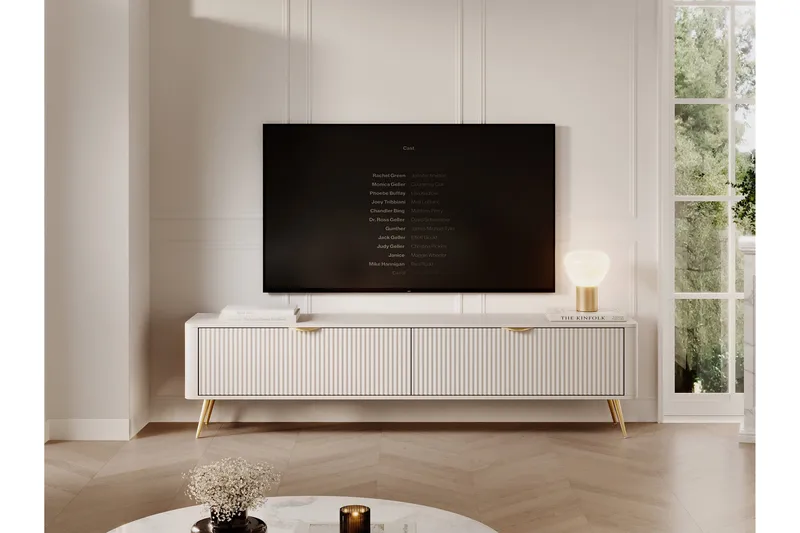 Forba TV-benk 200 cm - Beige - Møbler - TV- & Mediamøbler - TV benk & mediabenk