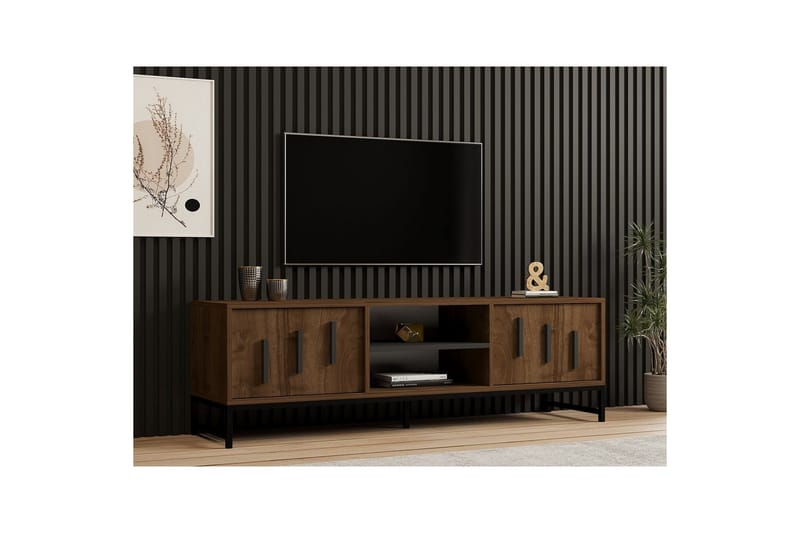 Form TV-benk 160 cm - Brun - Møbler - TV- & Mediamøbler - TV benk & mediabenk