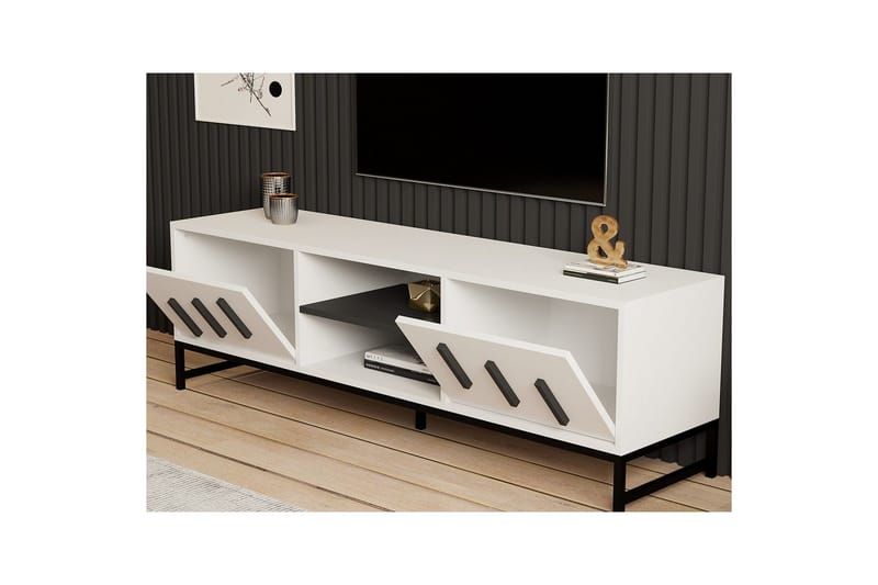 Form TV-benk 160 cm - Hvit - Møbler - TV- & Mediamøbler - TV benk & mediabenk
