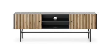 Francisca TV-benk 155 cm - Svart/Eik - Møbler - TV- & Mediamøbler - TV benk & mediabenk