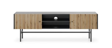 Francisca TV-benk 155 cm - Svart/Eik - Møbler - TV- & Mediamøbler - TV benk & mediabenk