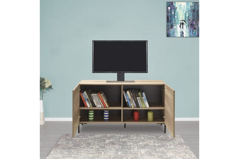 Galnor TV-benk 120 cm - Taupe - Møbler - TV- & Mediamøbler - TV benk & mediabenk