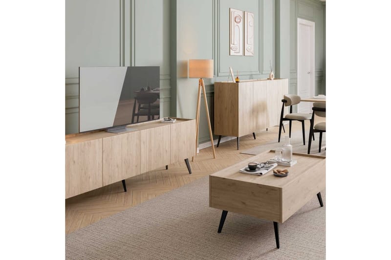 Galnor TV-benk 180 cm - Naturell - Møbler - TV- & Mediamøbler - TV benk & mediabenk