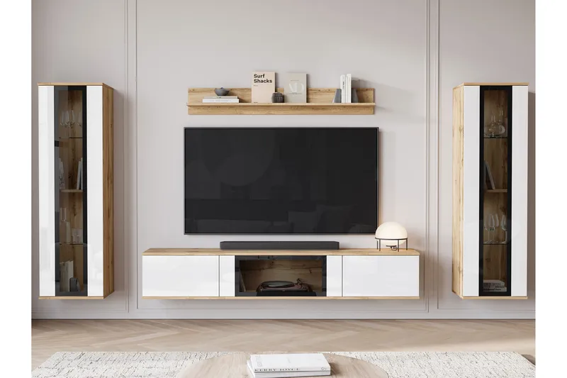 Gammelt Tv-Møbelsett, Hvit