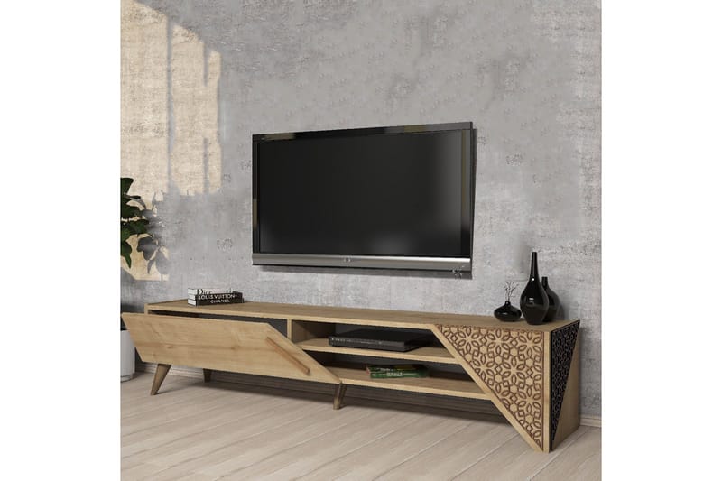 Gerais TV-benk 180 cm - Eik - Møbler - TV- & Mediamøbler - TV benk & mediabenk