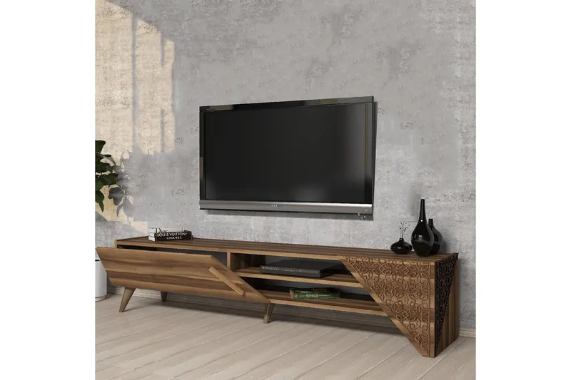 Gerais TV-benk 180 cm - Valnøtt - Møbler - TV- & Mediamøbler - TV benk & mediabenk
