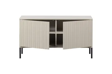 Gravure Gulvstående TV-benk 100 cm med Oppbevaring i Malt Tre - Beige - Møbler - TV- & Mediamøbler - TV benk & mediabenk