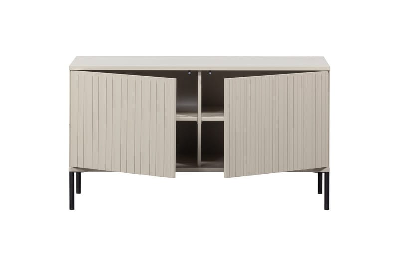 Gravure Gulvstående TV-benk 100 cm med Oppbevaring i Malt Tre - Beige - Møbler - TV- & Mediamøbler - TV benk & mediabenk
