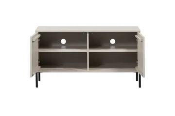 Gravure Gulvstående TV-benk 100 cm med Oppbevaring i Malt Tre - Beige - Møbler - TV- & Mediamøbler - TV benk & mediabenk