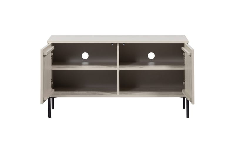 Gravure Gulvstående TV-benk 100 cm med Oppbevaring i Malt Tre - Beige - Møbler - TV- & Mediamøbler - TV benk & mediabenk
