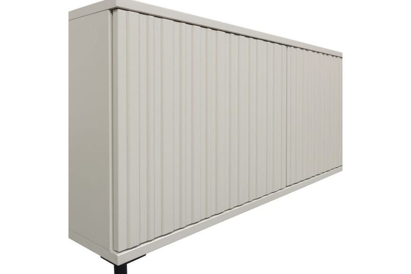 Gravure Gulvstående TV-benk 100 cm med Oppbevaring i Malt Tre - Beige - Møbler - TV- & Mediamøbler - TV benk & mediabenk