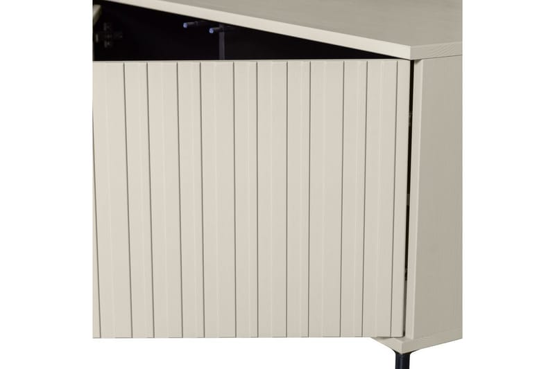 Gravure Gulvstående TV-benk 150 cm med Oppbevaring i Mørkt Tre - Lys Beige - Møbler - TV- & Mediamøbler - TV benk & mediabenk