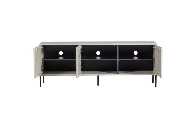 Gravure Gulvstående TV-benk 150 cm med Oppbevaring i Mørkt Tre - Lys Beige - Møbler - TV- & Mediamøbler - TV benk & mediabenk