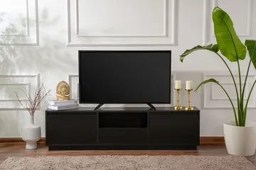 Gulliver Tv-benk 160x30 cm - Svart - Møbler - TV- & Mediamøbler - TV benk & mediabenk