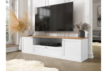 Hammerdal TV-benk 182 cm - Hvit/Eik - Møbler - TV- & Mediamøbler - TV benk & mediabenk