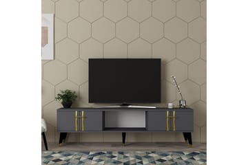 Harsum TV-benk 150 cm - Antrasitt/Gull - Møbler - TV- & Mediamøbler - TV benk & mediabenk