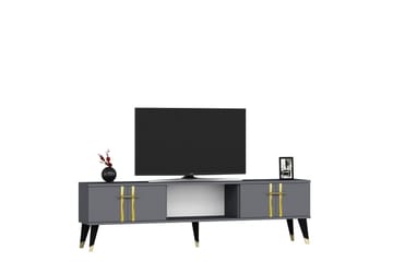 Harsum TV-benk 150 cm - Antrasitt/Gull - Møbler - TV- & Mediamøbler - TV benk & mediabenk