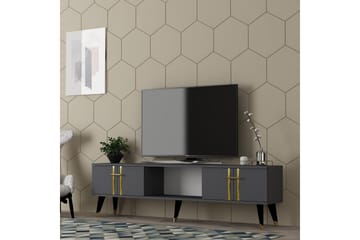 Harsum TV-benk 150 cm - Antrasitt/Gull - Møbler - TV- & Mediamøbler - TV benk & mediabenk