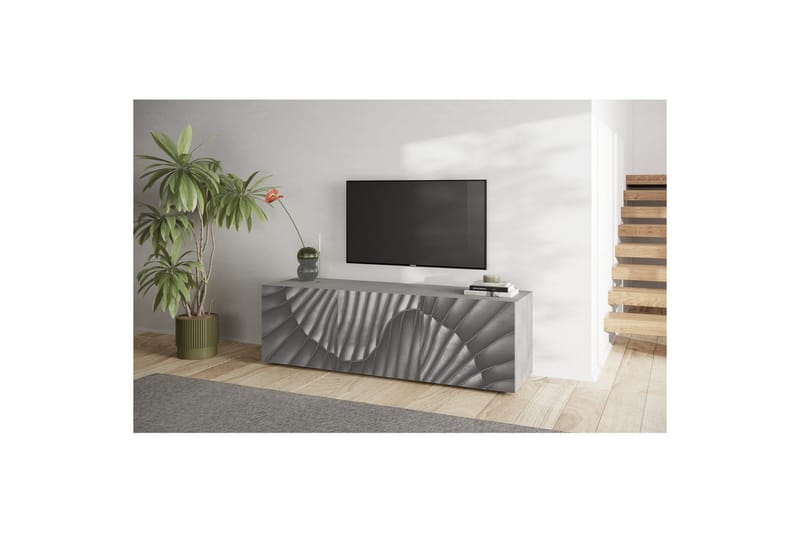 Hawell TV-benk 181 cm - Grå - Møbler - TV- & Mediamøbler - TV benk & mediabenk