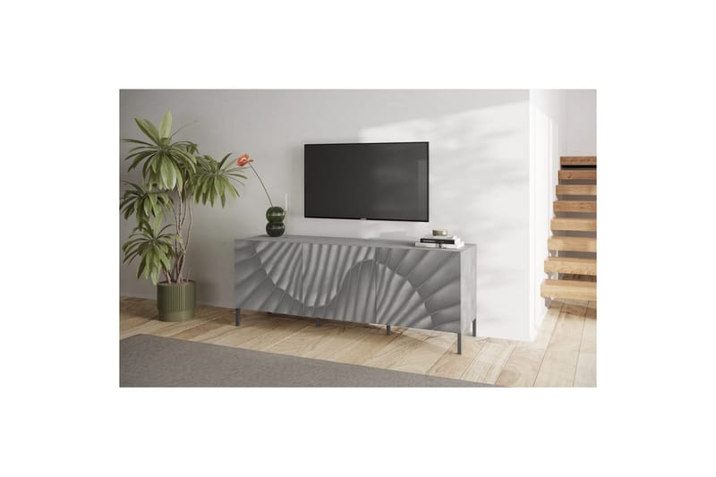 Hawell TV-benk 181 cm - Grå - Møbler - TV- & Mediamøbler - TV benk & mediabenk