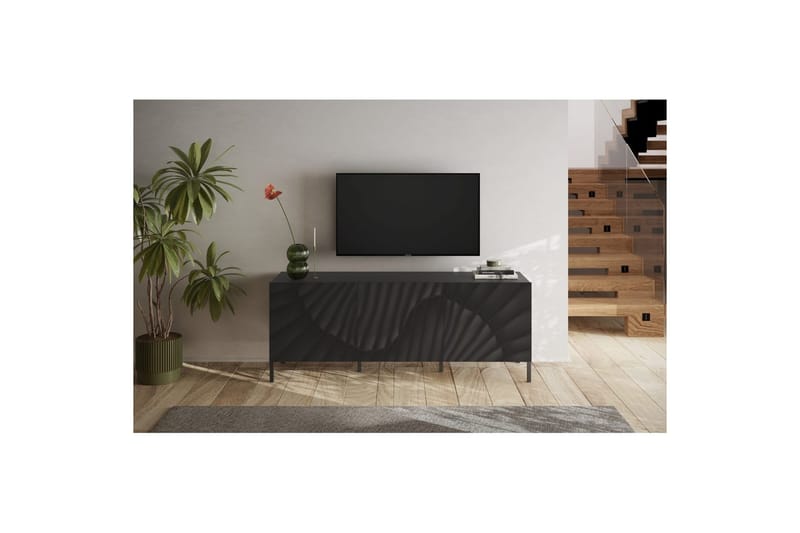 Hawell TV-benk 181 cm - Mørk grå - Møbler - TV- & Mediamøbler - TV benk & mediabenk