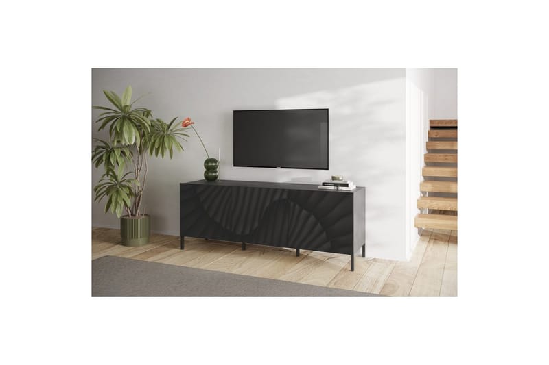 Hawell TV-benk 181 cm - Mørk grå - Møbler - TV- & Mediamøbler - TV benk & mediabenk